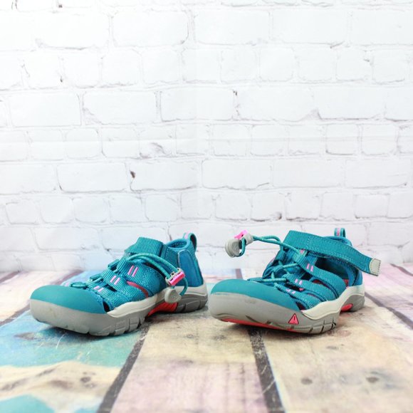 Keen Kids Newport H2 Deep Lagoon Blue Pink Waterproof Sport Outdoor Sandals US 1 - Picture 2 of 9